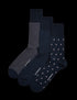 Marks & Spencer "3pk Assorted Mercerised Cotton Rich Socks"